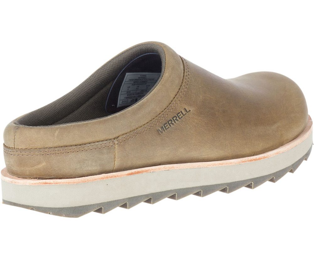 Merrell Barefoot Sko Herre - Juno Clog Læder - Brune - XWM680312